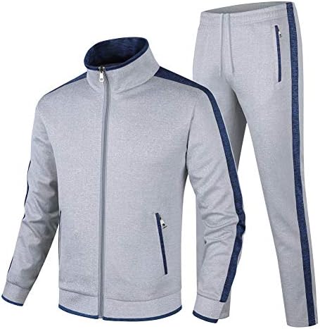Guanzizai muški casual tracksuit atletski set s dugim rukavima Swatsuit Full Zip trčanje Sportske jakne i hlače