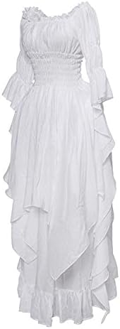 Gotička Haljina ženska labava s rukavima trube retro haljina za igranje dugih rukava elegantna večernja klupska haljina Maksi haljina