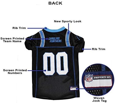 NFL Carolina panthers dres pasa, veličina: x-ml. Najbolji nogometni kostim za pse i mačke. Licencirana košulja dres.