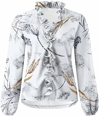 Odjeća 2023 godine dugih rukava i V izrez s grafičkom баской Lounge Top Majica za dame Jesen ljeto majica CN CN