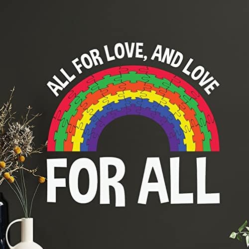 Sve za ljubav i ljubav za sve autizam Dugina zidna naljepnica za ukrašavanje svijest o autizmu Zidna naljepnica komad slagalice Zidne