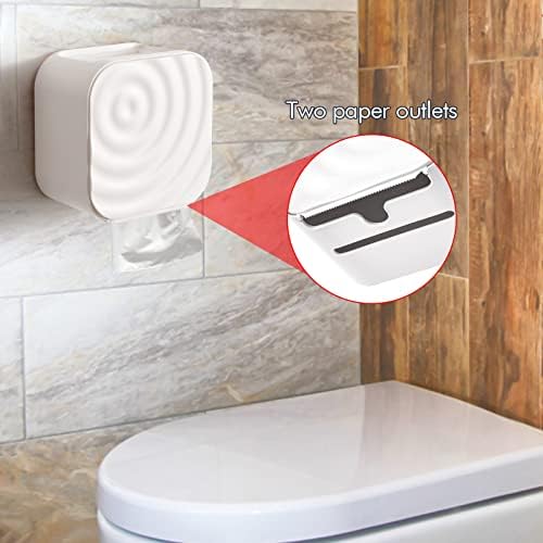 DALANPA držači papira za toaletno tkivo, višenamjenski držač tkiva za dozator salvete, zidna toaletna kutija za kupaonicu, bijela