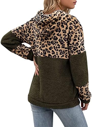 Ženski džemperi proljeće 2023 leopard print plišani džemper jakna pulover jakna od runa