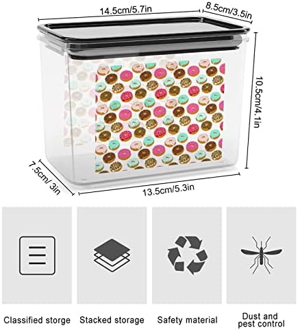 Kutija za pohranu slatkih krafni plastični spremnik za organiziranje kanistera za hranu s poklopcem za kuhinju