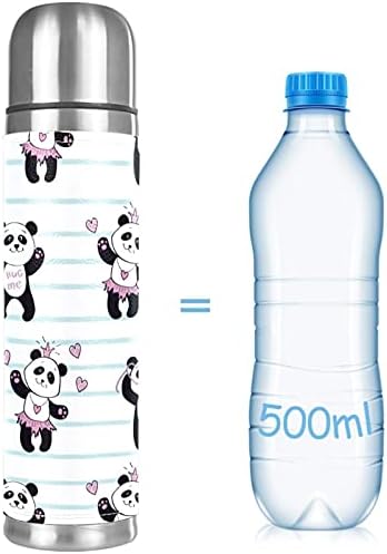 Nehrđajući čelik vakuum izolirana šalica, plava linija i panda print termos boca za vodu za vruća i hladna pića Djeca odrasli 17 oz
