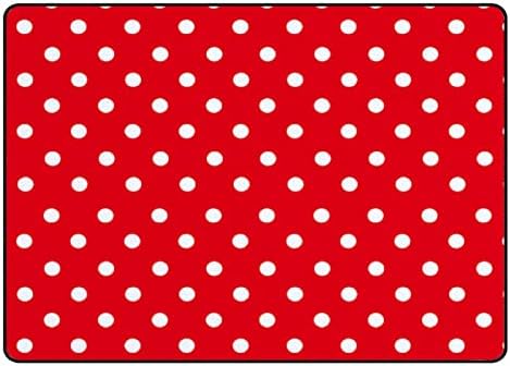 Xollar 72 x 48 u velikim dječjim prostirkama, bijele točkice u crvenom mekom vrtiću za bebe prostirke za dječju sobu za igranje dnevne