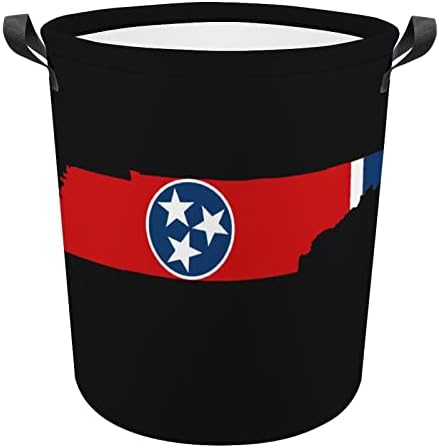 Karta zastave države Tennessee sklopiva košara za rublje košara za rublje s ručkama košara za pranje prljave odjeće torba za studentski