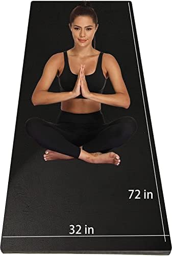 Izuzetno široka prostirka za jogu, 72 L, 32 vata, 2/5 inča, velika veličina prostirke, Ekstra debela prostirka za jogu, vrlo mekana