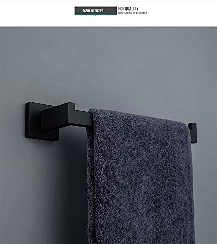 Wodmb ručnika stalak za kupaonicu set za kupaonicu crni ogrtač ručnik za ručnik željeznički šipka šipka šipka polica tkiva držač papira