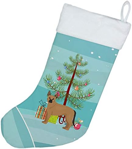 Caroline's Treasures CK3832CS TAN Njemački ovčar Mastiff Mix božićno drvce Božićna čarapa, kamin viseće čarape božićna sezona zabava