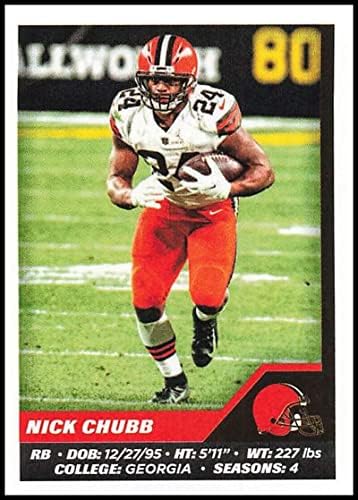 2021 Panini naljepnice 140 Nick Chubb Cleveland Browns NFL nogometni mini naljepnica Trgovačka karta