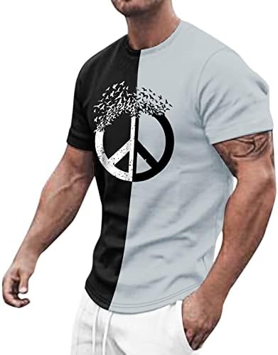2022 Nove muške majice, gradski naziv Print patchwork Gym Sport casual majica s kratkim rukavima mišićni trening atletika vrhunska
