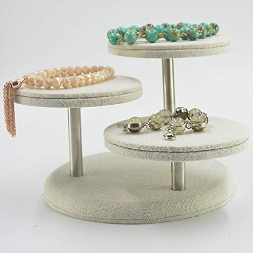 Kutija za nakit kutija za pohranu 3-slojni okrugli nakit stalak za prikaz narukvice lanac držač za sat stalak organizator za prikaz