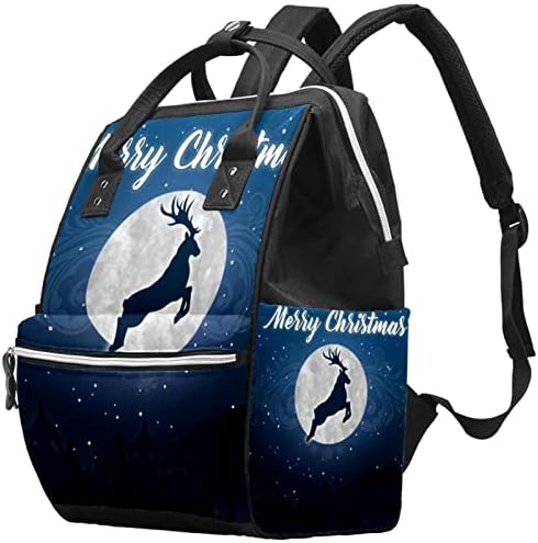 Sretan božićni gmaz u zvjezdanoj noći ruksak pelena s pelenom punog mjeseca Baby Pelena multi funkcije Velikog kapaciteta Putnička