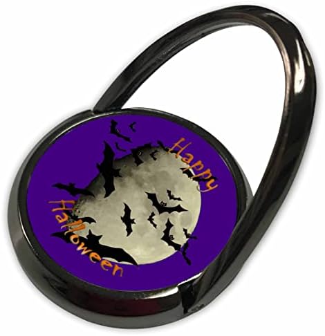 3Drose Happy Halloween šišmiši i proganjani mjesec - Telefonski prstenovi