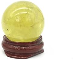 Zym116 1pc Natural Limun Yellow Quartz Kristalna sfera Kugla Polirana zacjeljivanje citrinskih kristalnih kuglica Dekor prirodno kamenje