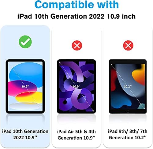 Kiq Shield iPad Slučaj 10. generacije 10.9 Slučaj za djecu s teškim dužnostima s remenom za ručno nošenje za Apple iPad slučaj 10.