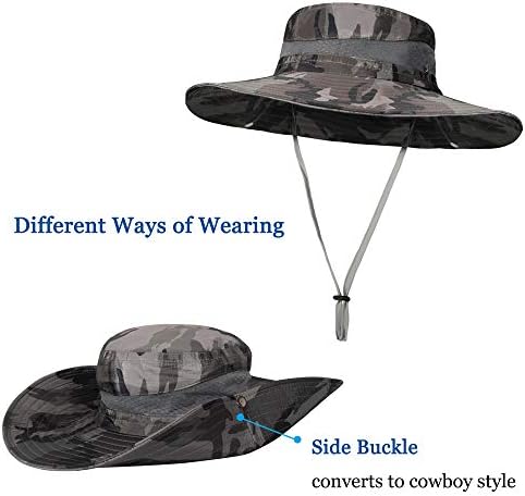 Zlic muški vodootporni camo sunčani šešir široki obručni paketivi vanjski mrežica za ribolov šešira