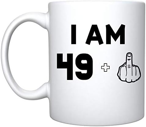 Veracco imam 49+1 keramička kava srednji prst poklon za 50. rođendan za njega pedeset i fenomenalno