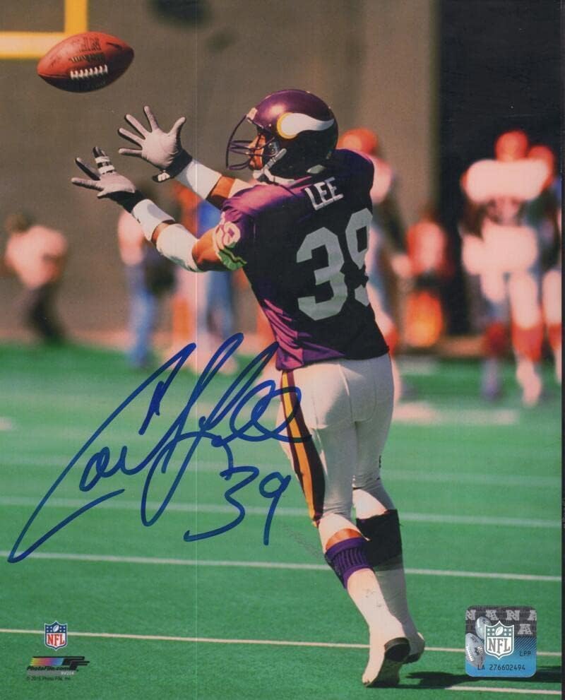 Carl Lee Minnesota Vikings potpisao je Autographed 8x10 Fotografija W/CoA - Autografirane NFL fotografije