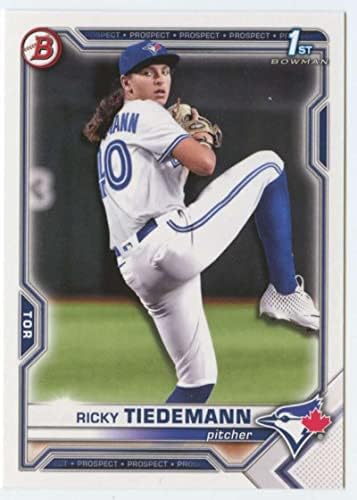 2021. Bowman Nacrt BD-89 Ricky Tiedemann RC Rookie Toronto Blue Jays MLB Trgovačka karta za bejzbol