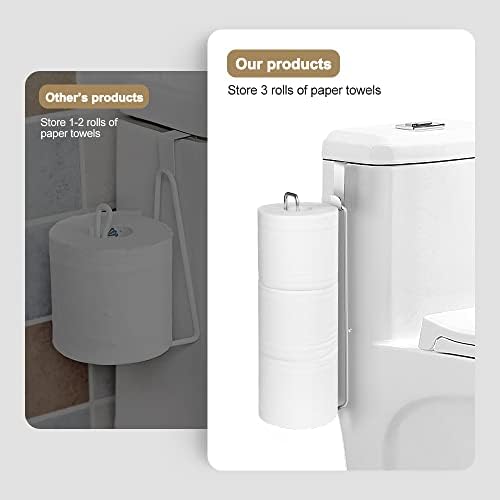 Držač kotrljanja toaletnog papira za toaletni papir za 3 tkiva kotrljanja, brušeni nikl, preko držača toaletnog papira, samo -ljepljivi