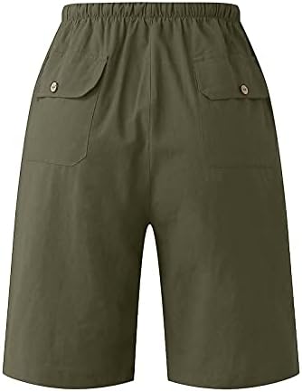 Muške Casual lanene kratke hlače, sportske kratke hlače za velike i visoke veličine, osnovne kratke hlače za vježbanje s vezicama s
