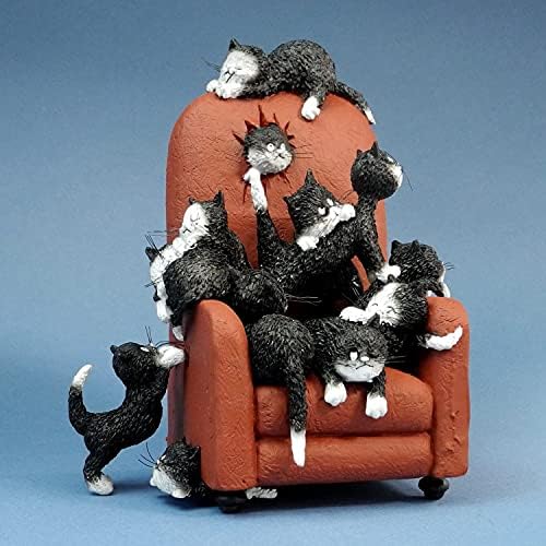 Parastone dubout mačke mačiće na stolici s visokim udarcem Spremi mi sjedalo smiješna figurica