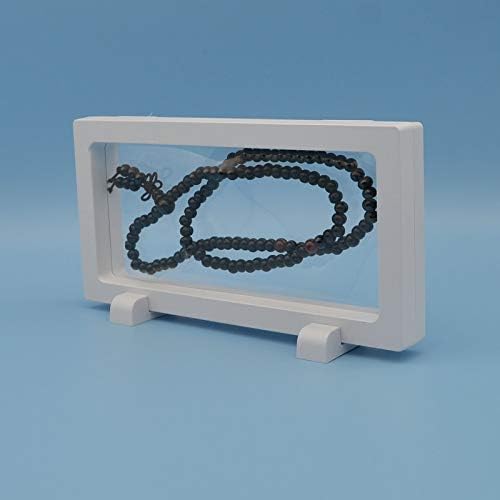 50pcs prikaz nakita uokviren bijelom / crnom elastičnom membranom plutajuća kutija za pohranu nakita ogrlica privjesak stalak držač