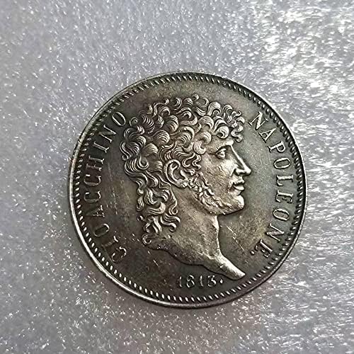 Antikni zanat talijanski prigodni novčić 1813. SREDNI DOLAR COMEMORATIVNI COIN 1313