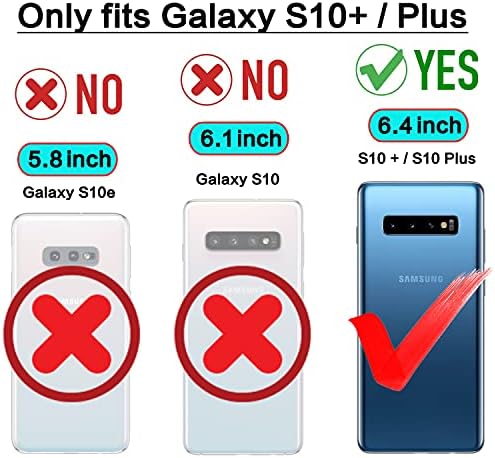 OQQE za Samsung Galaxy S10 + / S10 Plus 5G 6,2 torbica-novčanik, torbica-knjižica od prave kože, s gornjim poklopcem, zaštita od pada