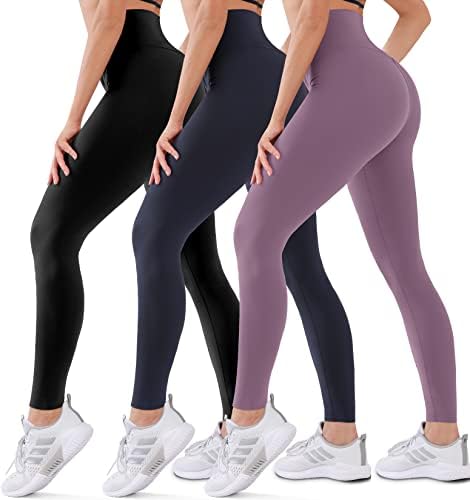 HMUUO 3 pakiranje gamaša za žene guza podiže kontrola trbuha s visokim strukom bez viđenja joga hlača Vježbanje trkaćih gamaša
