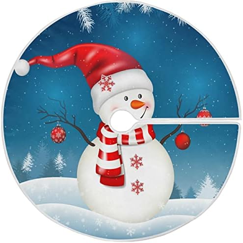 Oarencol Božićni snjegović snježni pahuljica božićno drvce suknje 36 inča zima snježni Xmas praznična zabava ukrasi za stablo