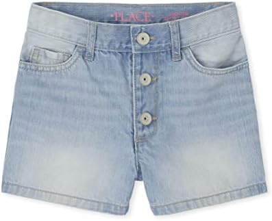 Traper kratke kratke hlače za djevojčice visokog struka s prednjim gumbima
