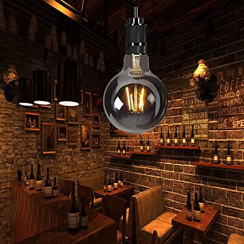 925 / 980 Edison led Ukrasna Svjetiljka 4 vata globus žarulje ekvivalent 40 vata topla bijela 2200 926 sa srednjom bazom dimno siva