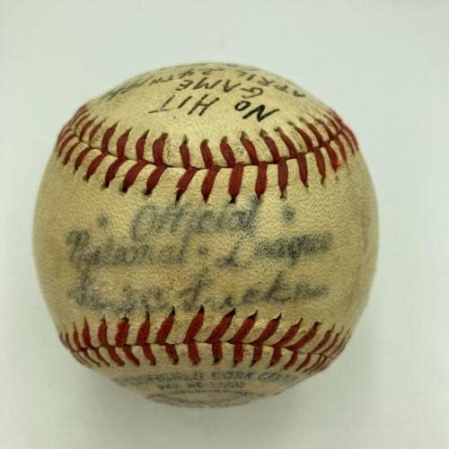 Ed Head No Hitter Game koristio bejzbol 23. travnja 1946. Brooklyn Dodgers Mears CoA - MLB igra korištena bejzbola