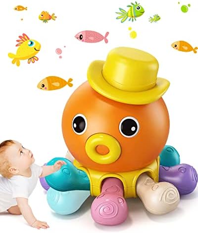 Dječje igračke od 6 do 12 mjeseci-senzorne montessori igračke za 1 godinu stare, 3 u 1 octopus novorođenčadi Toddler Toys u dobi od