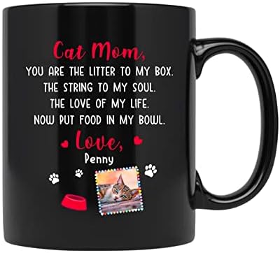 Personalizirana mačja šalica za kavu, prilagođena mačka šalica s fotografijom, mačka mama ti si ljubav šalice čaja mog života, mačka