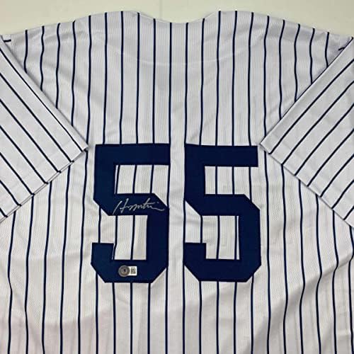 Autografirani/potpisani Hideki Matsui New York Pinstripe baseball dres Beckett bas coa