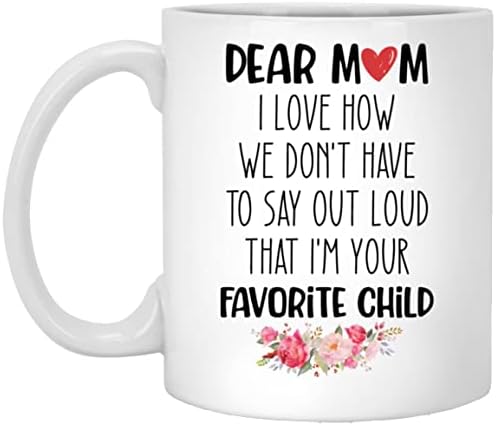 Draga mama, ja sam tvoja omiljena dječja šalica za kavu, poklon za Majčin dan, Mamina smiješna šalica za kavu, božićni poklon za Dan