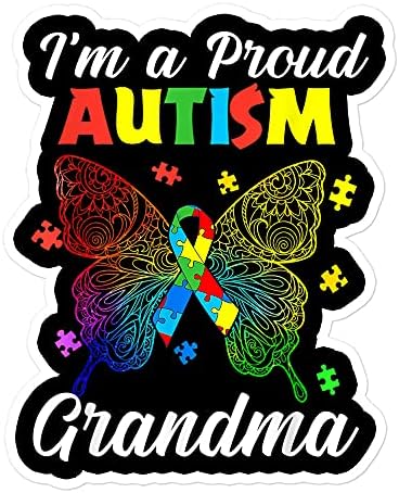 Ponosni autizam naljepnica bake, naljepnica leptira za svjesnost leptira u baki