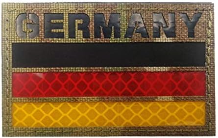 Infracrveni reflektivni ir Njemačka zastava zastava, njemačka nacionalna zastava DIY TAKLEM TAKIČKIH VOJNIH ARMIKA ODJELJA