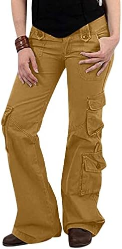 ZLOVHE PLUS VELIČINE KURgo hlače za žene, ženske vrećaste teretne hlače s džepovima široke hlače za noge labave duge hlače teretne