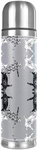 Životinjski crno -bijeli uzorak od nehrđajućeg čelika Koža vakuuma izolirana šalica Dječaka termos boca za vodu za vruća i hladna pića