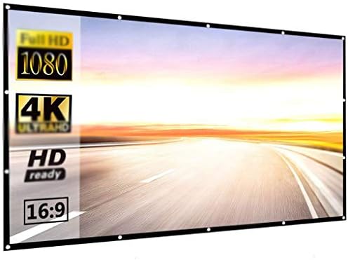WSSBK zasloni za prijenosni projektor, 60 100 120 inča 16: 9, poliesterski vanjski filmski ekran za putopis Home Eare DLP Projektor