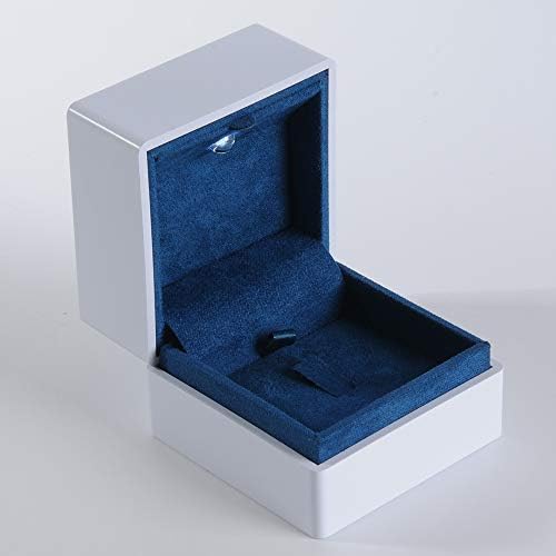 Winnjii kutija za naušnice s LED laganom dvostrukom uporabom Matt White Gumber Paint Nakit Poklon kutija za prijedlog zaruke vjenčanje