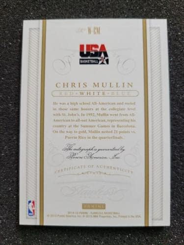 Chris Mullin 2014-15 Panini besprijekoran USA Basketball Auto D 06/25 - WARRIORS! - Košarka s autogramima