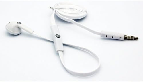 Ravne ožičene bijele ručne ruke Mono slušalice s jednim slušalicama za ušir za ušir za verizon lg vs890 enact, verizon lg extravert