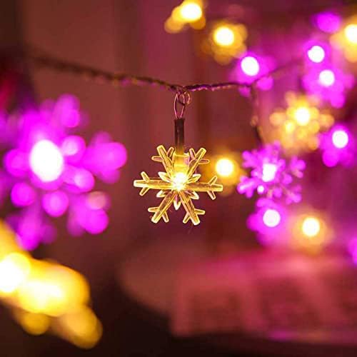 7kpqiz snježna pahuljica LED Light Božićni ukras ukras za ukrašavanje božićnog drvca 2022 Nova godina