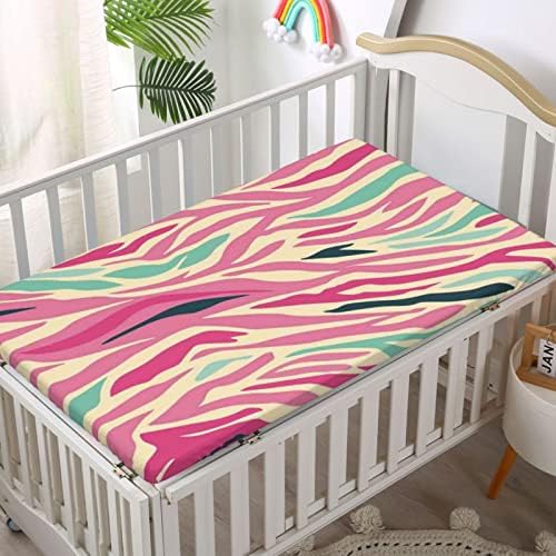 Pink Zebra tematski obloženi krevetić, Standard Crib madrac opremljeni list Ultra mekani materijal-baby list za djevojčice za dječake,